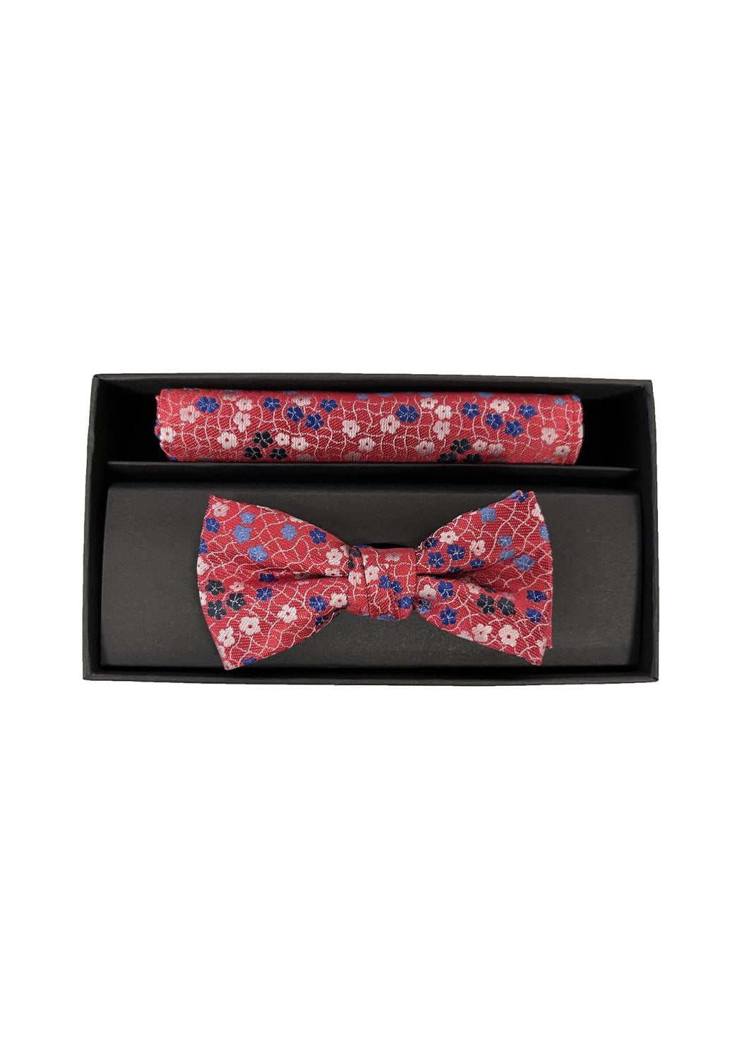 1880 Club Boys  Bow Tie & Pocket Square:- Pink Floral