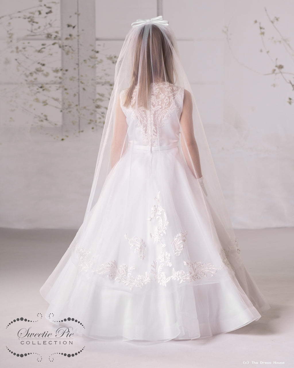 Sweetie Pie Girls White Communion Dress:- 5004