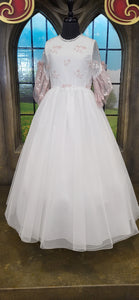 SAMPLE DRESS SALE Carmy Girls Communion Dress:- 2205 AGE 9 Off White