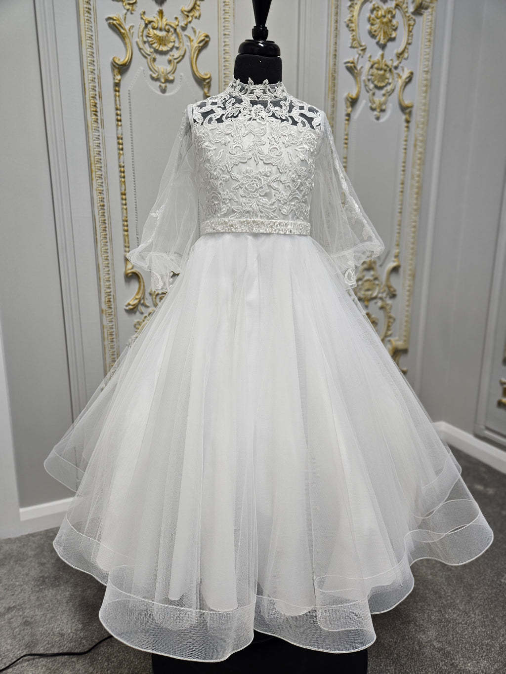 SALE COMMUNION DRESS Isabella Girls White Communion Dress IS24618 EXCLUSIVE TO KINDLE Age 9