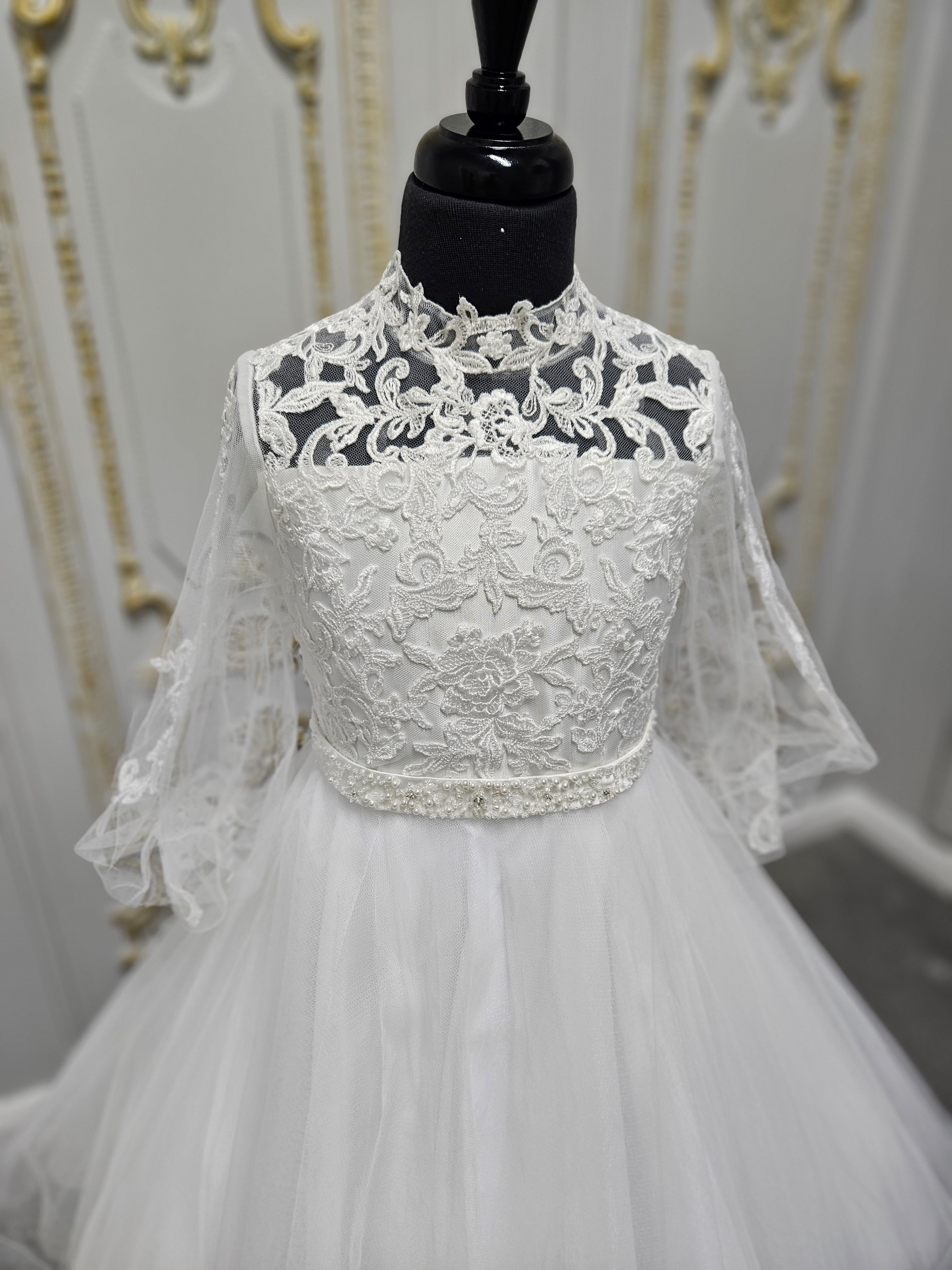 SALE COMMUNION DRESS Isabella Girls White Communion Dress IS24618 EXCLUSIVE TO KINDLE Age 9