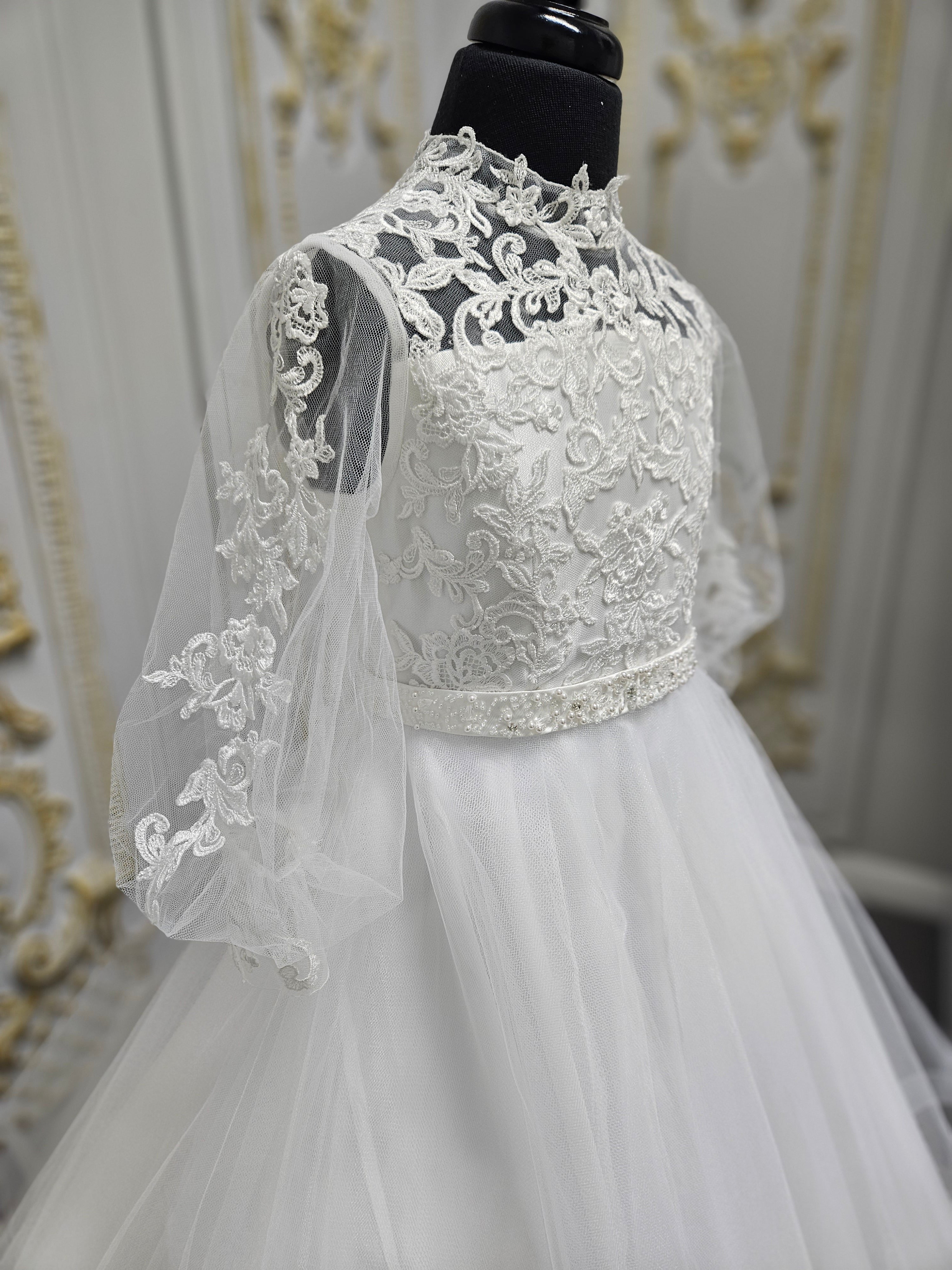 SALE COMMUNION DRESS Isabella Girls White Communion Dress IS24618 EXCLUSIVE TO KINDLE Age 9