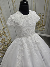 Load image into Gallery viewer, Little People Girls White Communion Dress:- Xia 80680
