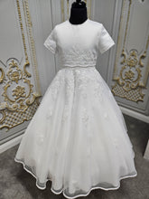 Load image into Gallery viewer, Little People Girls White Communion Dress:- Kay
