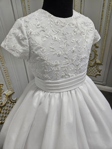 SALE COMMUNION DRESS Celebrations Girls White Communion Dress:- JT2307 Age 8