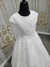 Load image into Gallery viewer, SALE Celebrations Girls White Communion Dress:- Juniper Lined Neck Line
