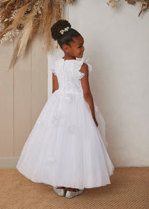 Chloe Belle Girls White Communion Dress:- CB3314