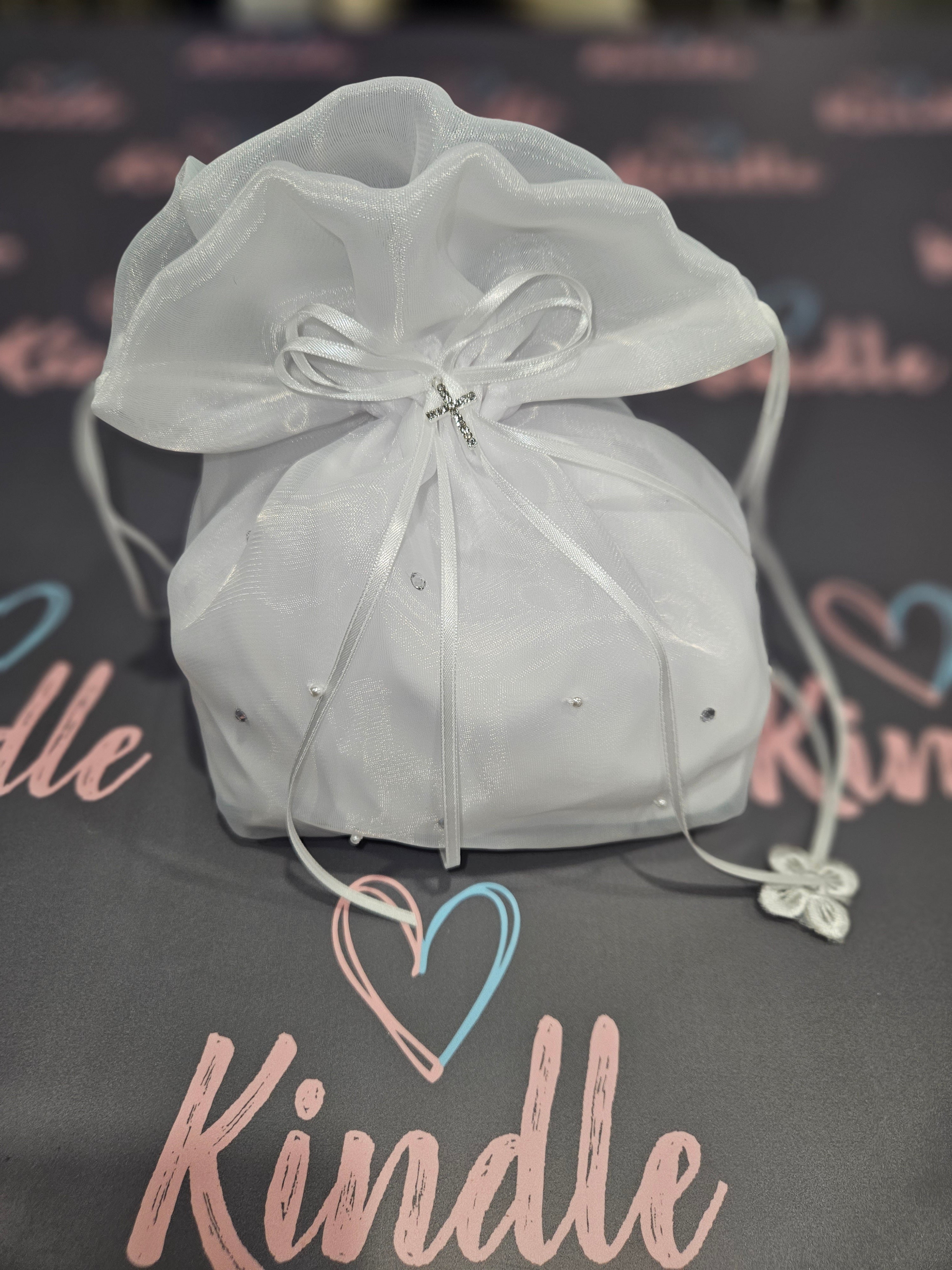 Celebrations Girls White Communion Bag CB094