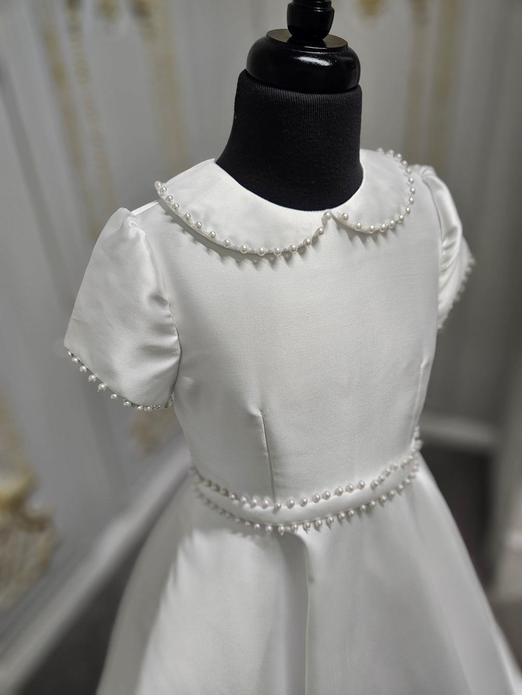 SALE COMMUNION DRESS Isabella Girls White Communion Dress:- IS25358 Age 6