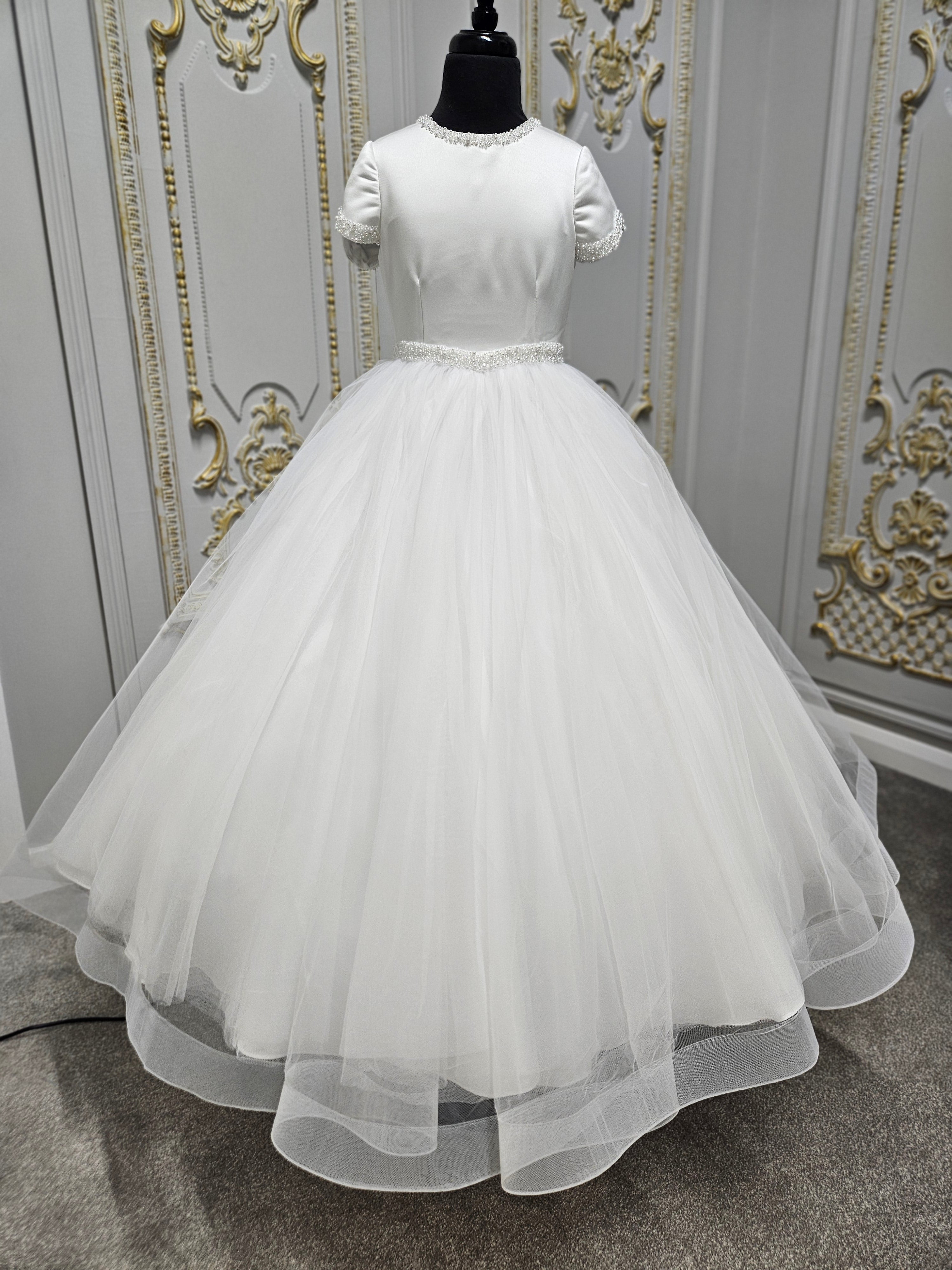 SALE COMMUNION DRESS Isabella Girls White Communion Dress IS25294 EXCLUSIVE TO KINDLE Age 6