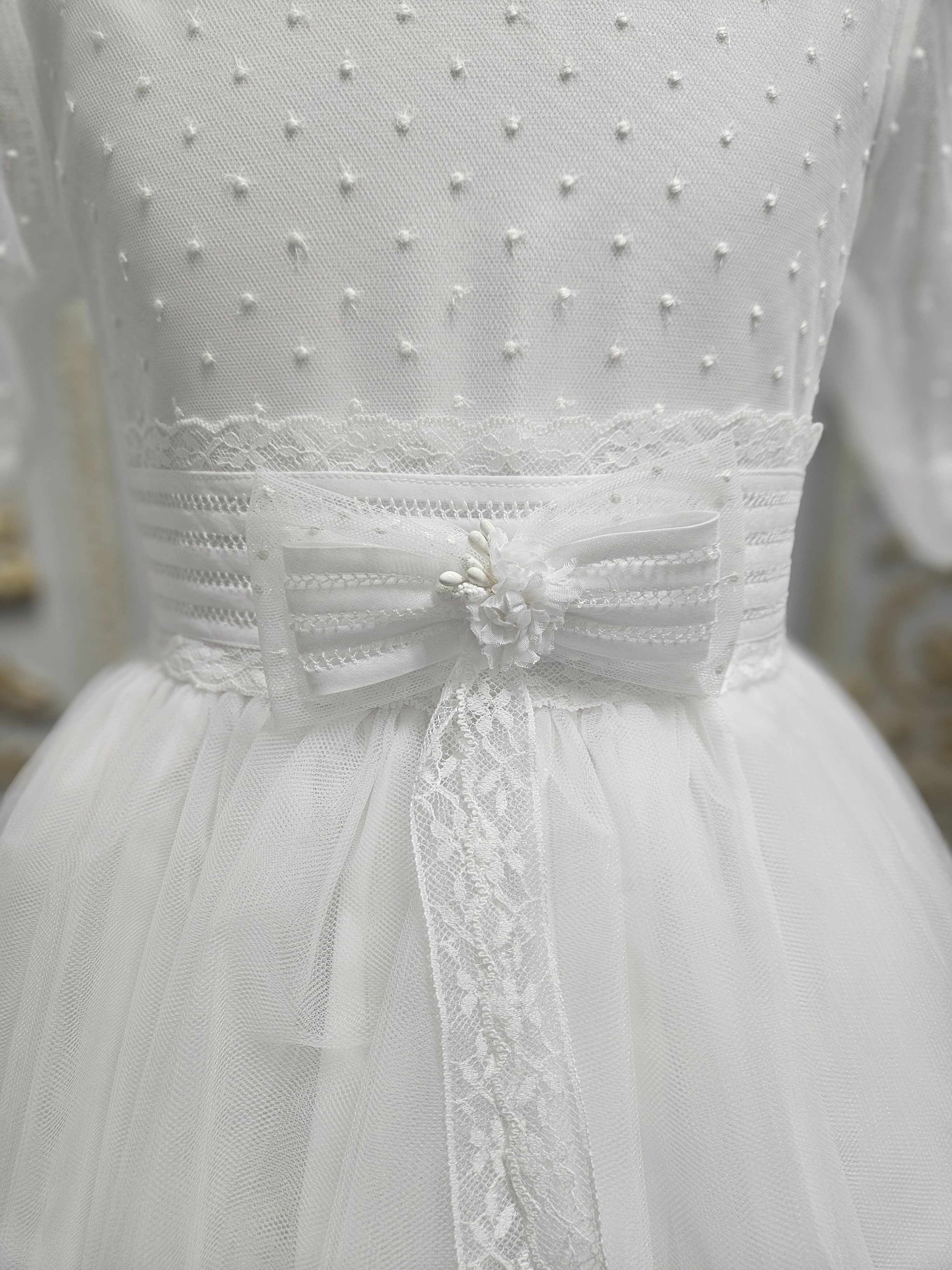 Carmy Girls Holy Communion Dress:- 4004 White