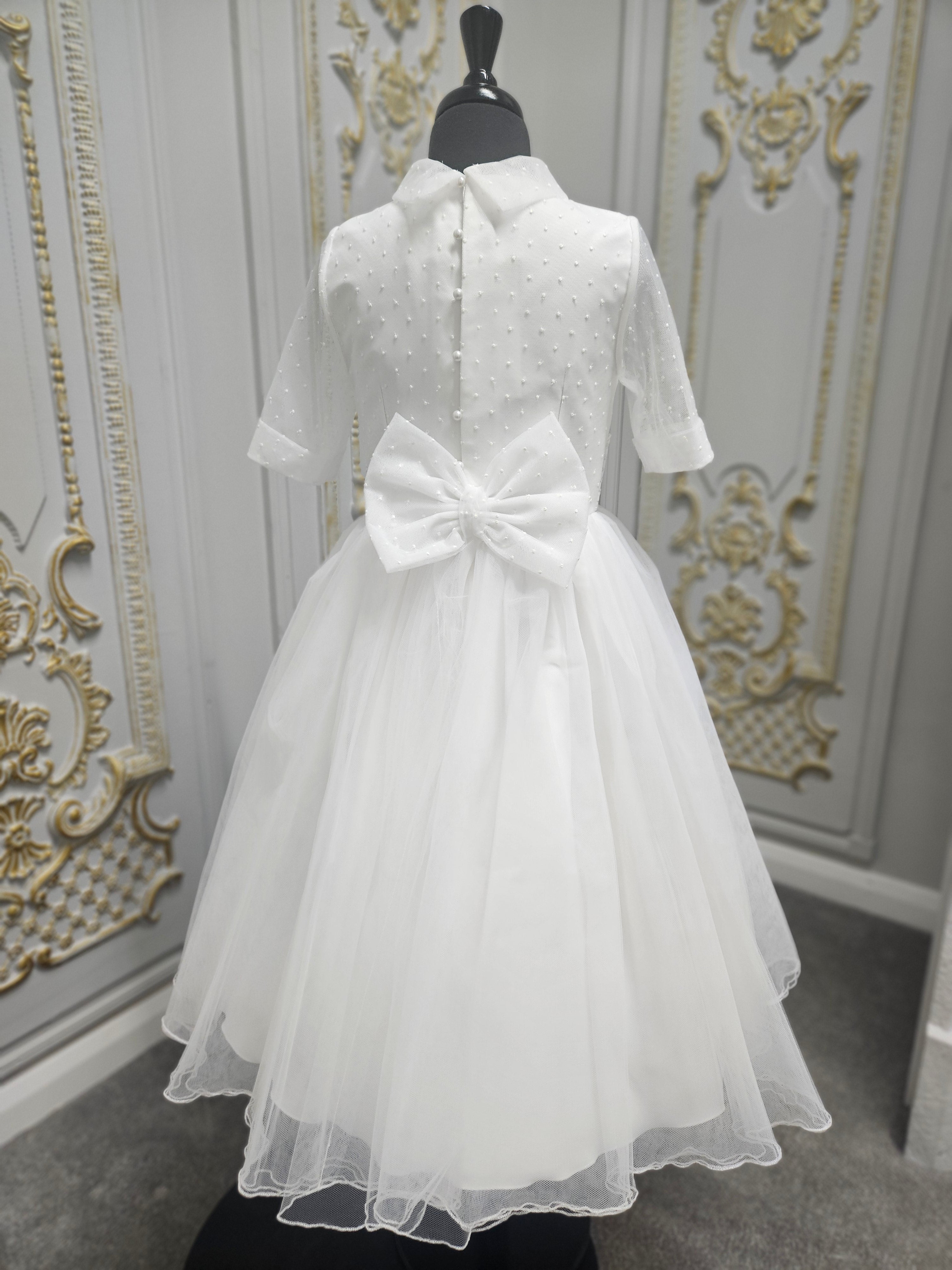 Carmy Girls Holy Communion Dress:- 4004 White