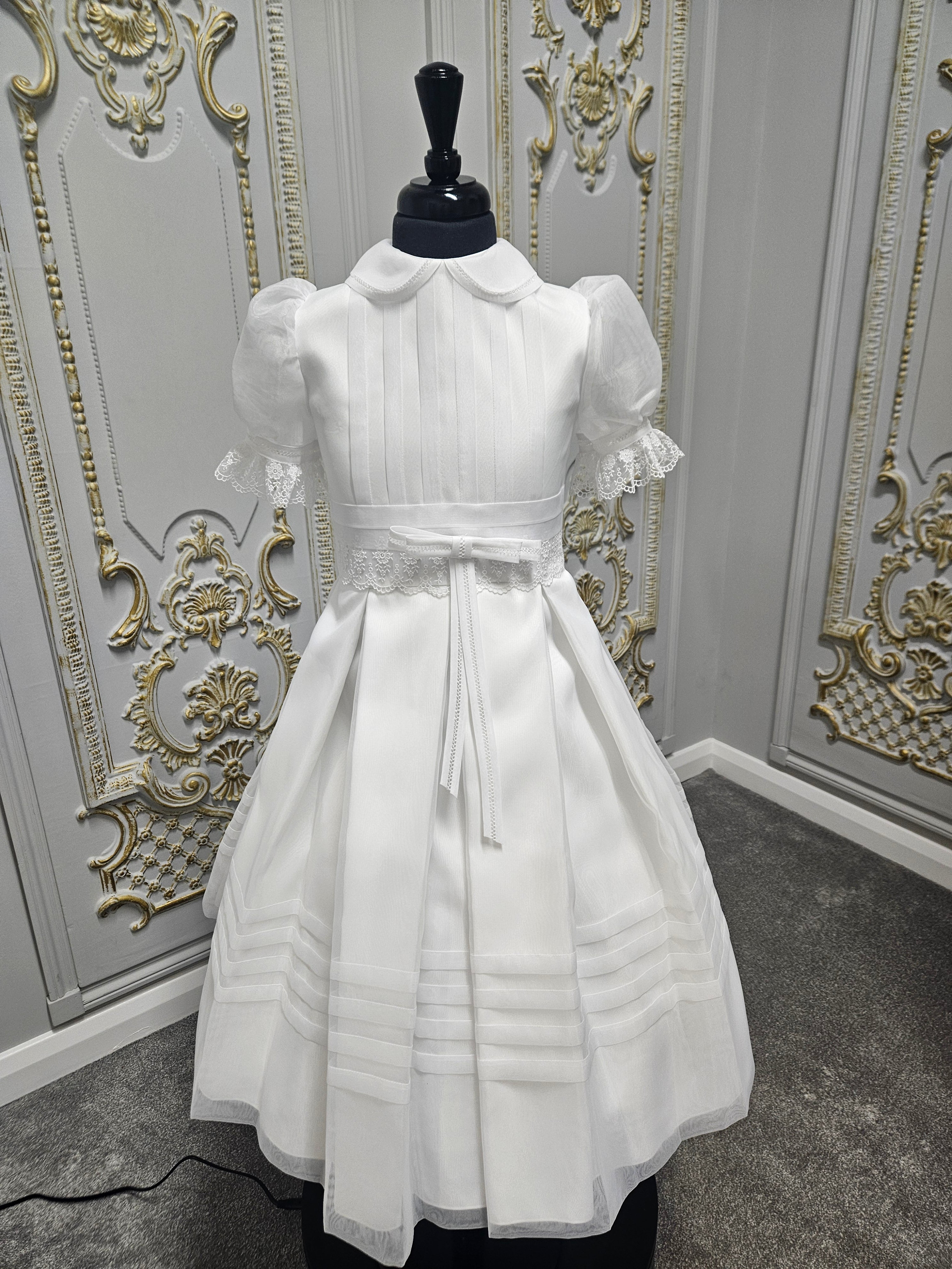 Carmy Girls Holy Communion Dress:- 5504 White