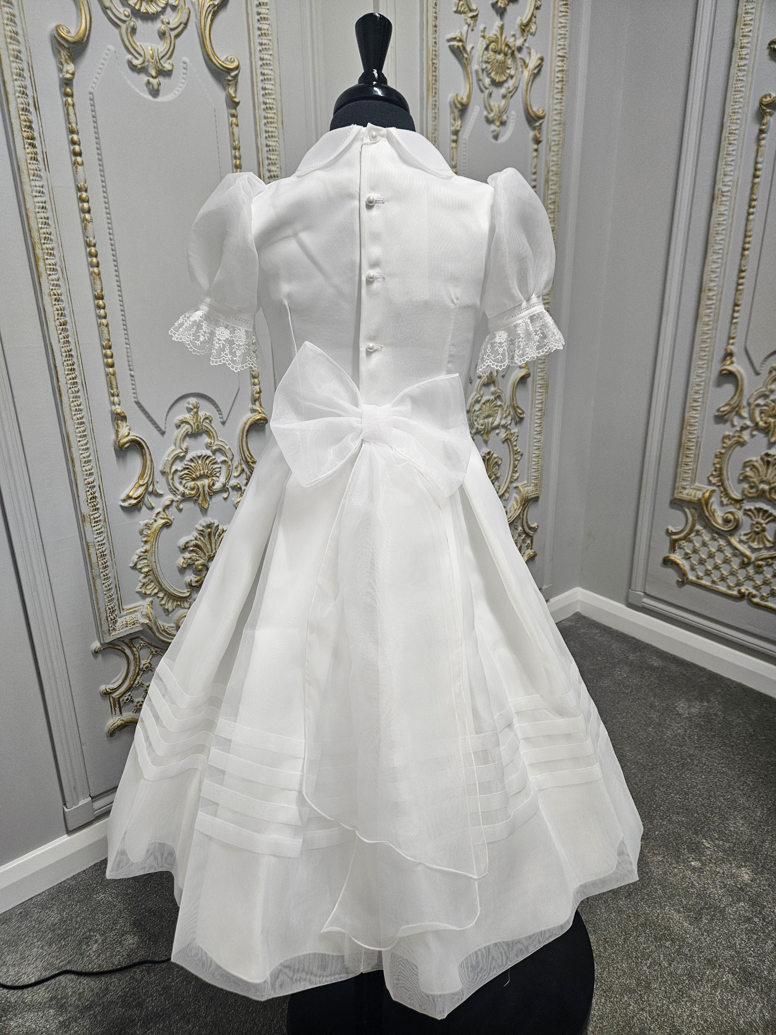 Carmy Girls Holy Communion Dress:- 5504 White