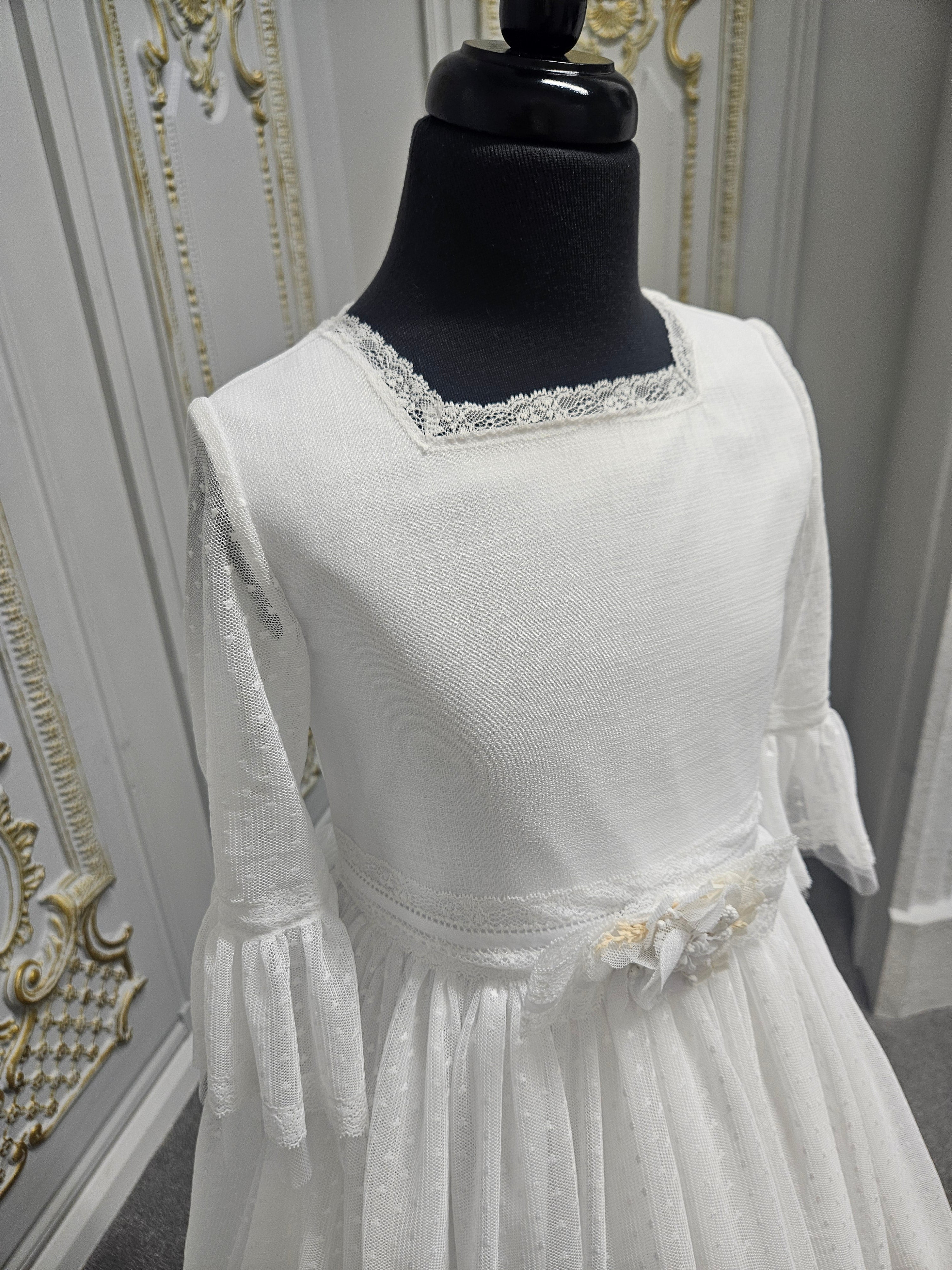 Carmy Girls Holy Communion Dress:- 5622 White
