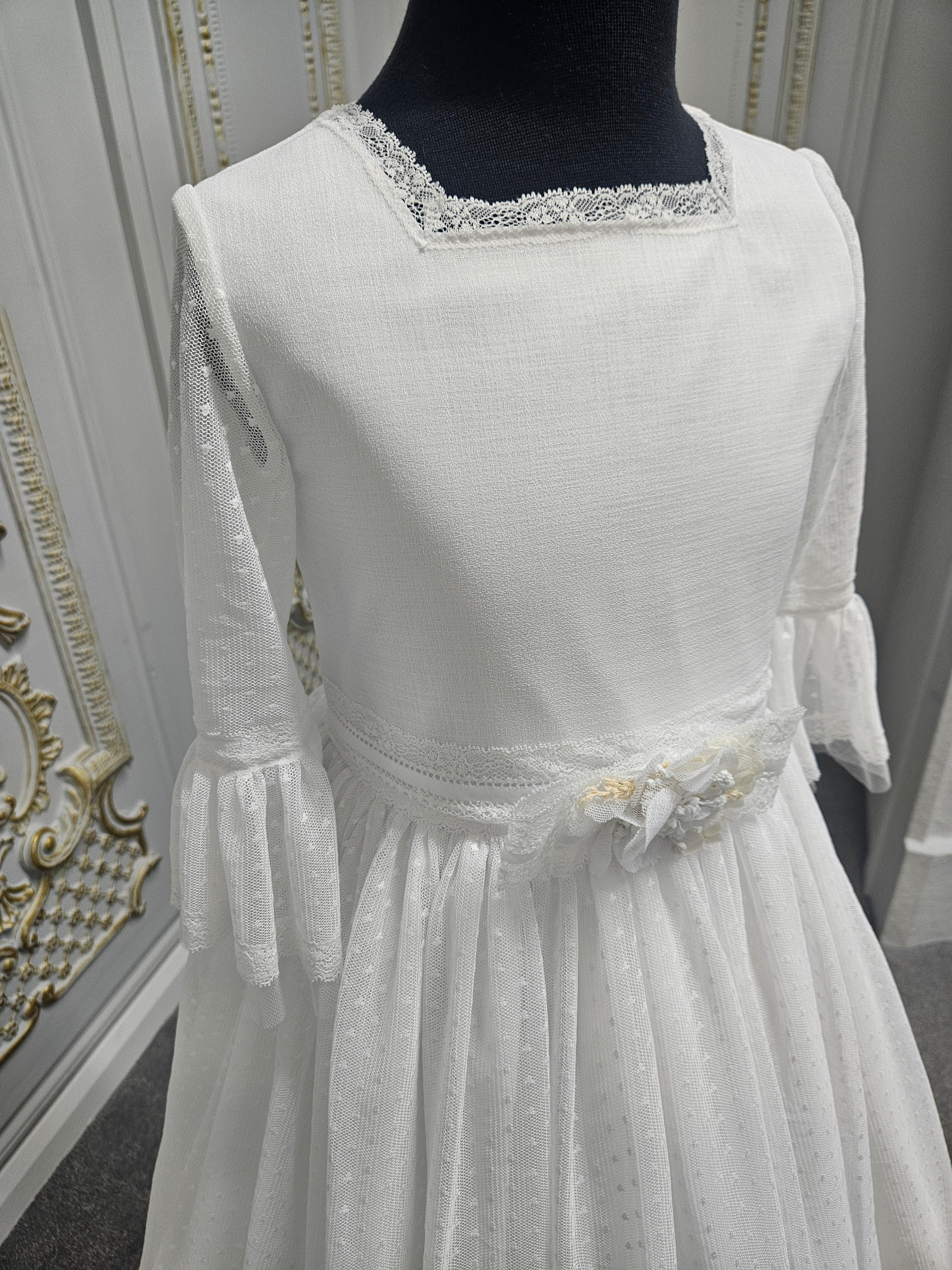 Carmy Girls Holy Communion Dress:- 5622 White