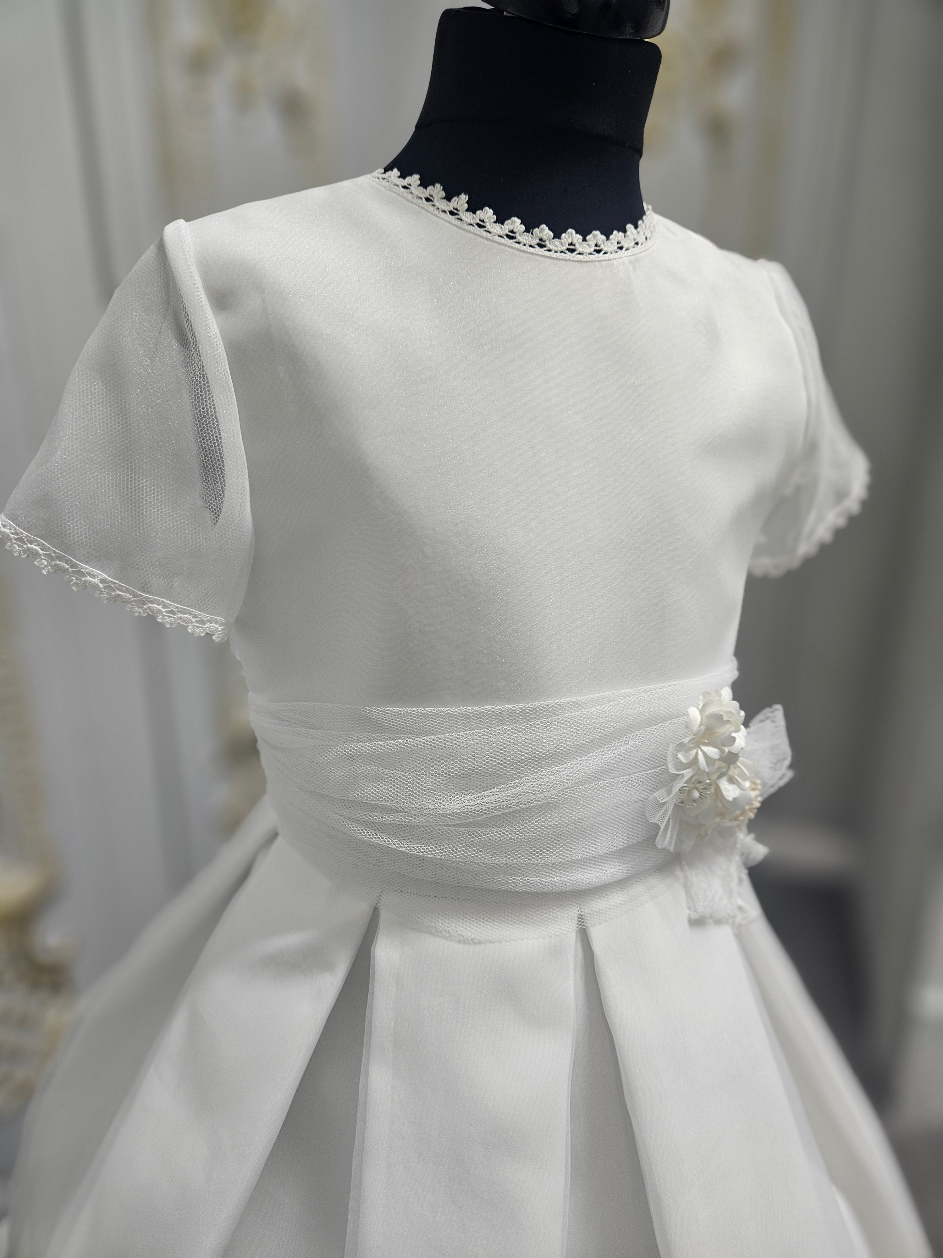 Carmy Girls Holy Communion Dress:- 5106 White