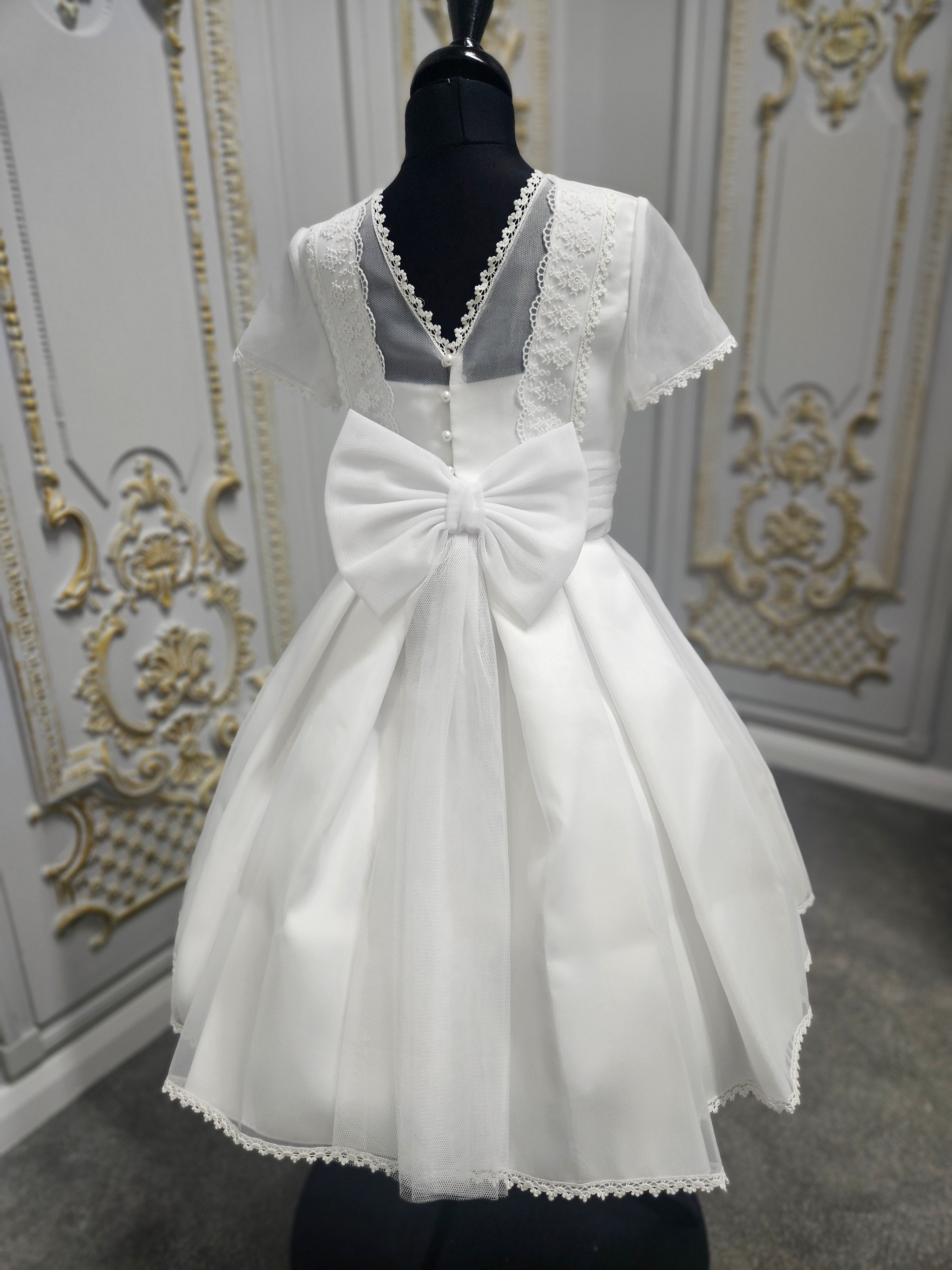 Carmy Girls Holy Communion Dress:- 5106 White