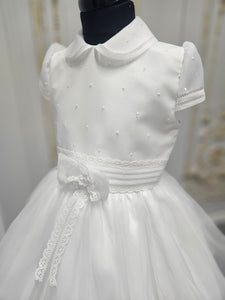 Carmy Girls Holy Communion Dress:- 5502 White