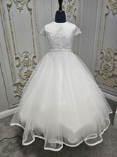 Load image into Gallery viewer, Little People Girls White Communion Dress:- Quincee
