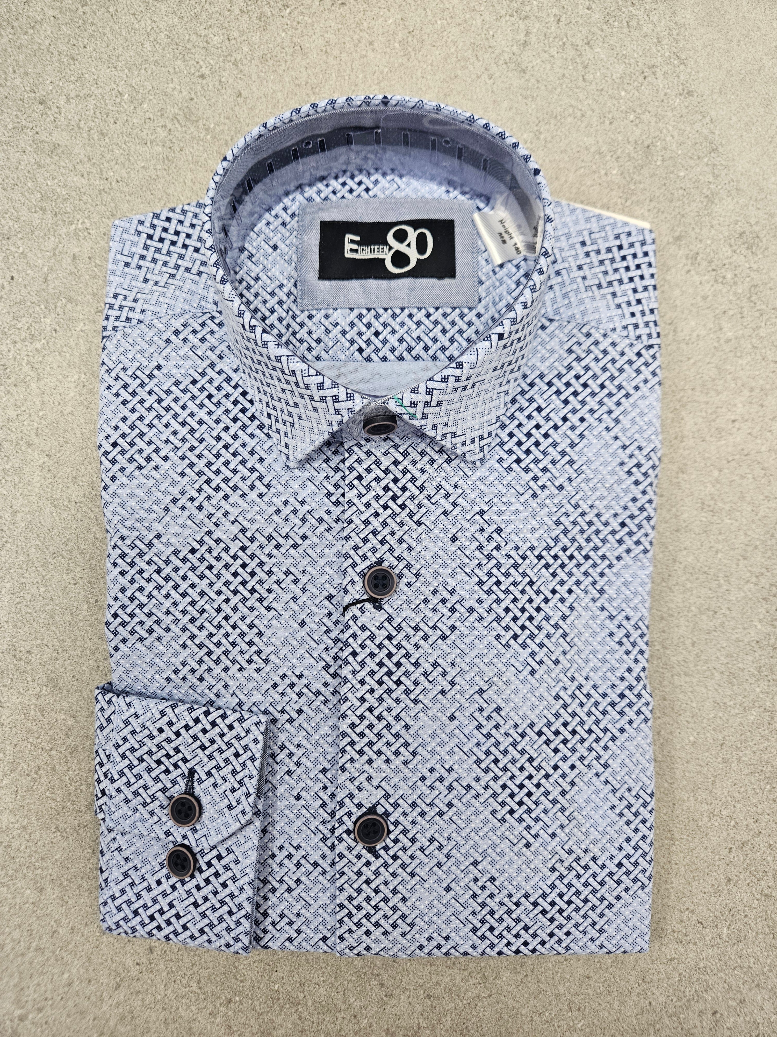 1880 Club Boys Long Sleeve Pattern Henley Ben Shirt
