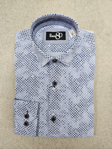 1880 Club Boys Long Sleeve Pattern Henley Ben Shirt