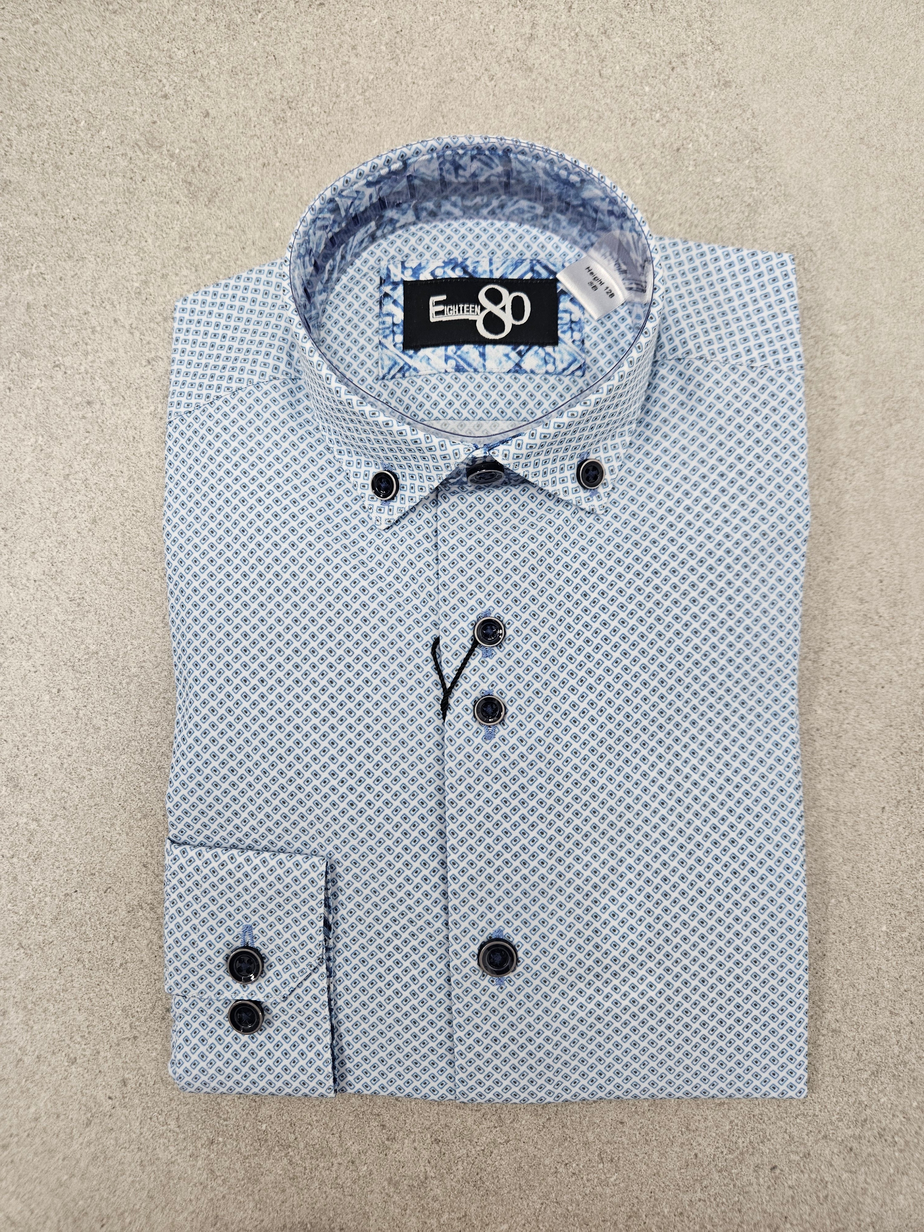 1880 Club Boys Long Sleeve Aqua Shirt