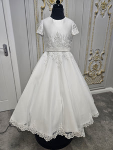 Isabella Girls White Communion Dress:- IS26340