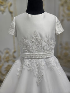 Isabella Girls White Communion Dress:- IS26340