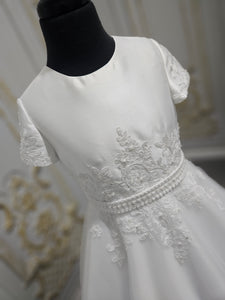 Isabella Girls White Communion Dress:- IS26340