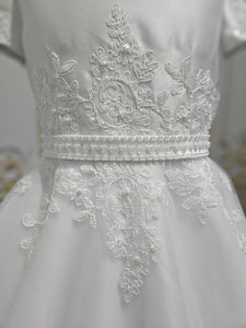 Isabella Girls White Communion Dress:- IS26340