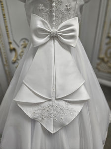 Isabella Girls White Communion Dress:- IS26340