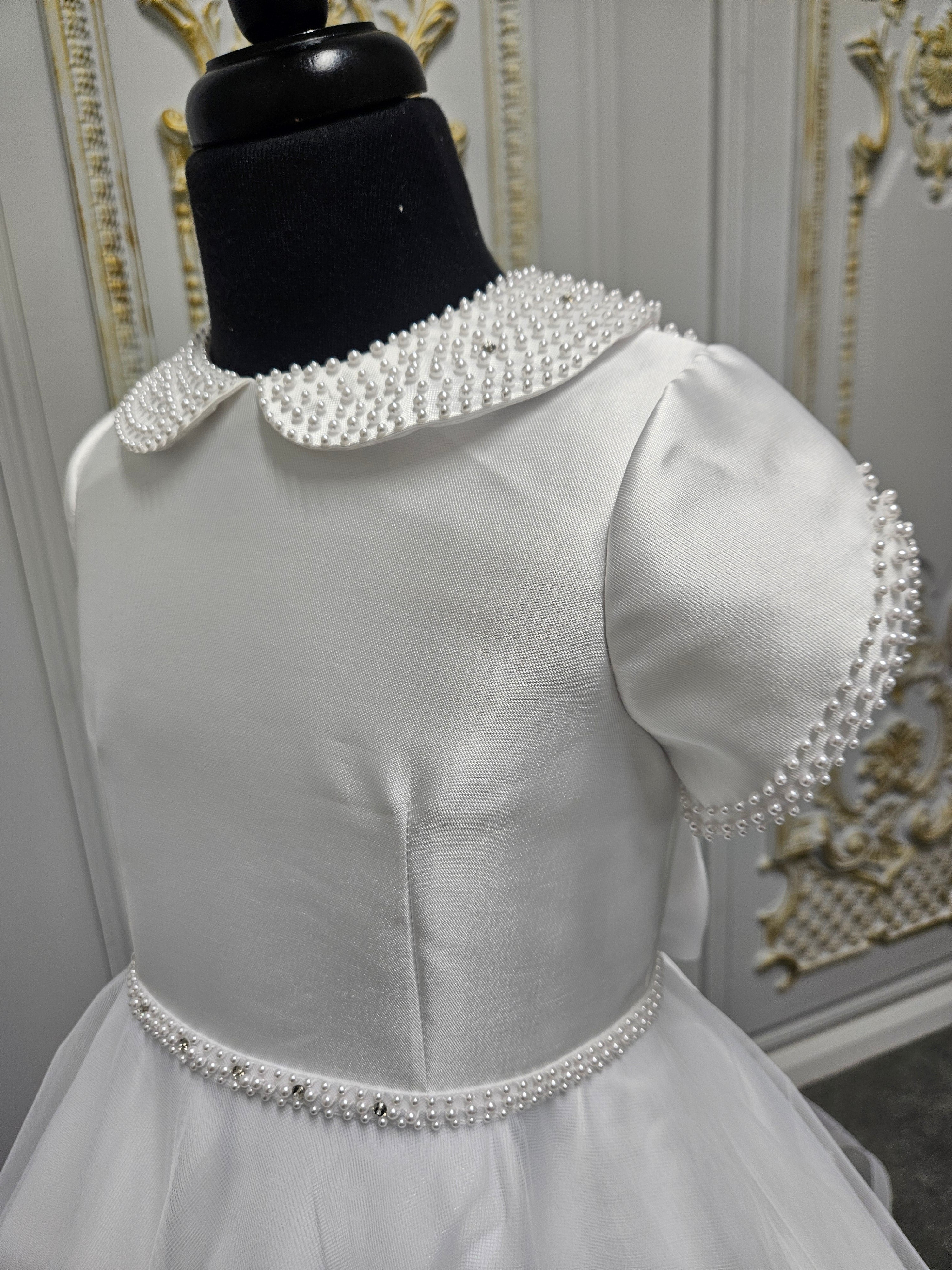 Isabella Girls White Communion Dress:- IS26300