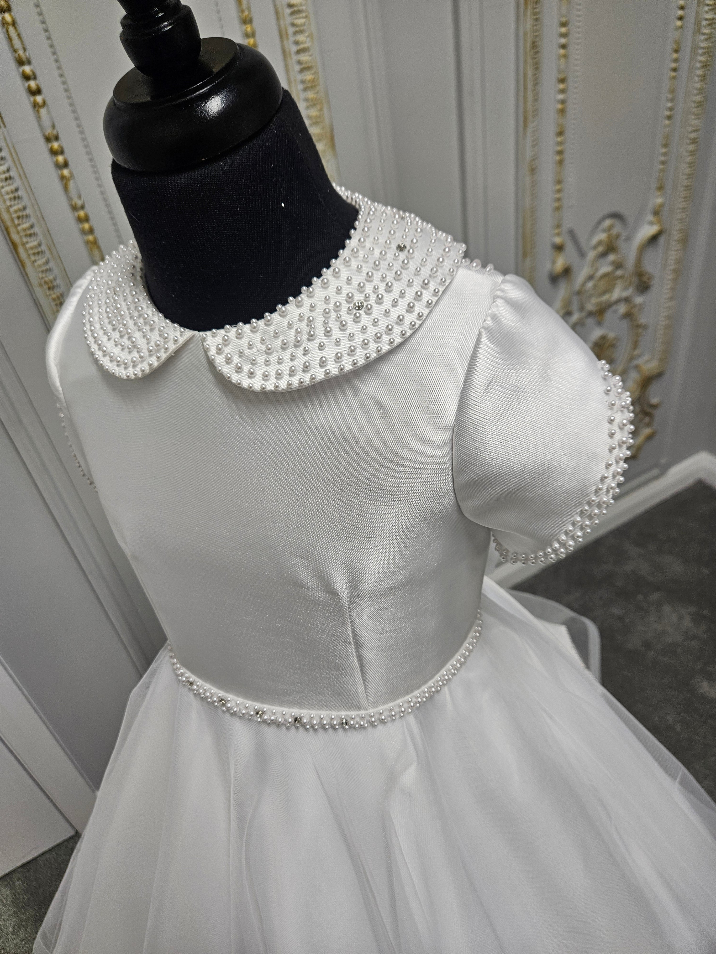 Isabella Girls White Communion Dress:- IS26300