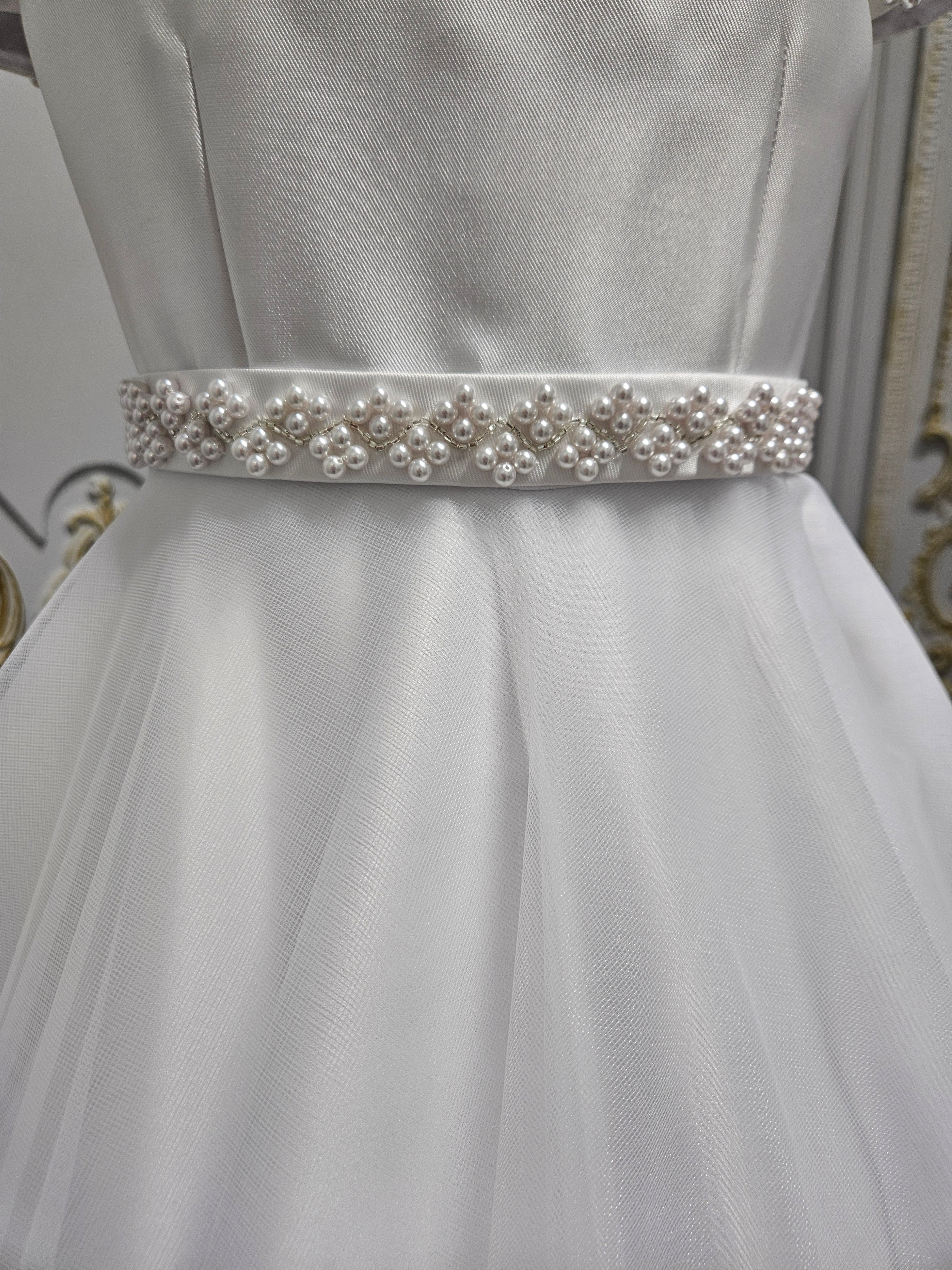 KOKO Girls White Communion Dress:- KO26500