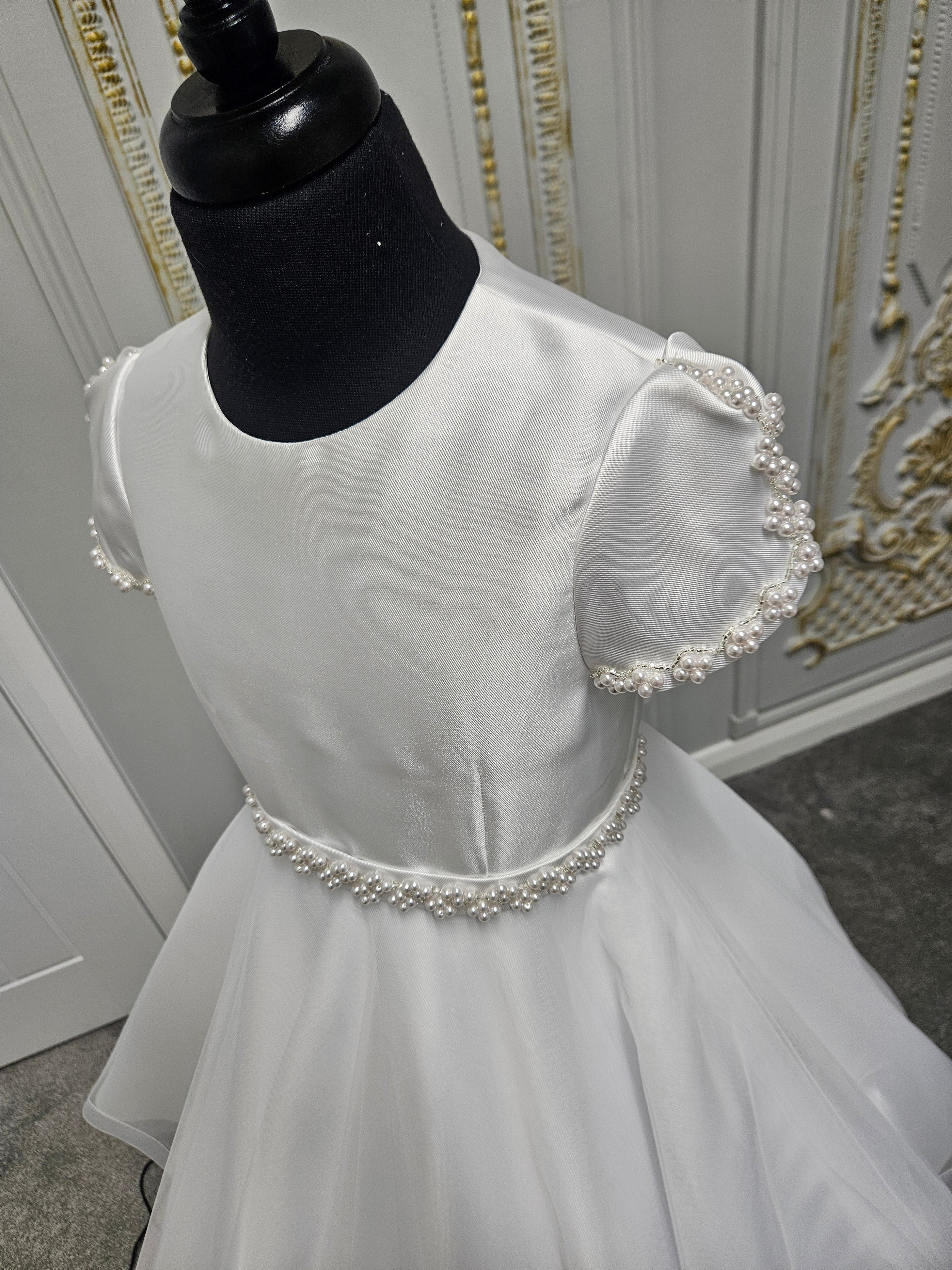 KOKO Girls White Communion Dress:- KO26500