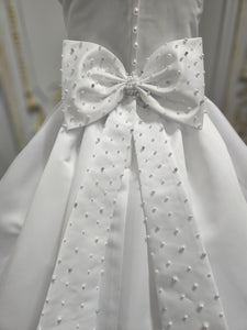COMMUNION DRESS KINDLE EXCLUSIVE Sweetie Pie Girls White Communion Dress:-KD584