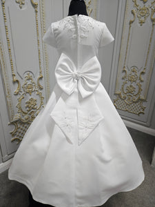 COMMUNION DRESS KINDLE EXCLUSIVE Sweetie Pie Girls White Communion Dress:-KD585