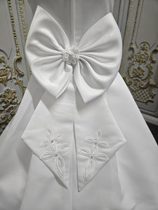 COMMUNION DRESS KINDLE EXCLUSIVE Sweetie Pie Girls White Communion Dress:-KD585