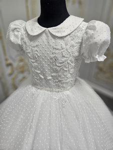 COMMUNION DRESS KINDLE EXCLUSIVE Sweetie Pie Girls White Communion Dress:-KD586