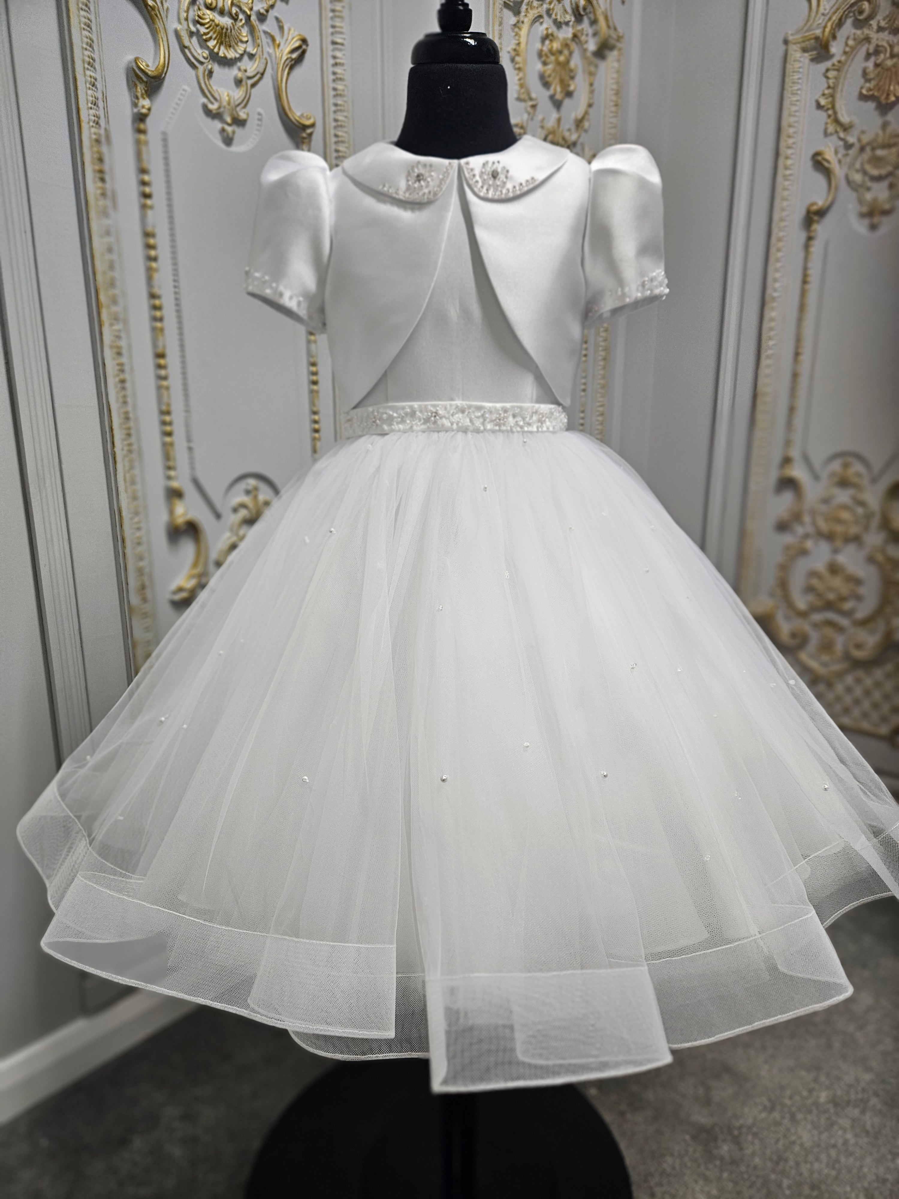 COMMUNION DRESS Isabella Girls White Communion Dress IS26380 EXCLUSIVE TO KINDLE