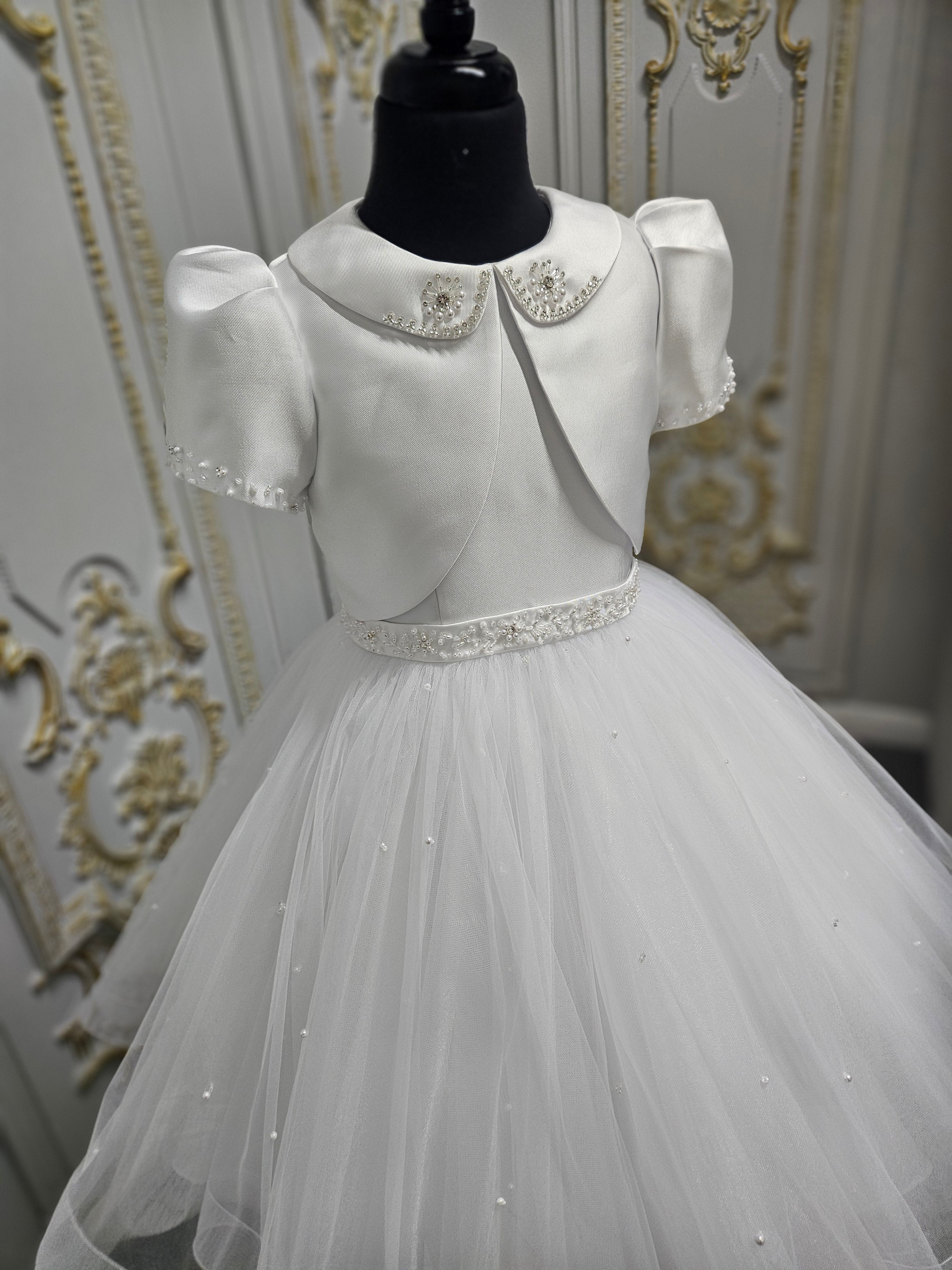 COMMUNION DRESS Isabella Girls White Communion Dress IS26380 EXCLUSIVE TO KINDLE