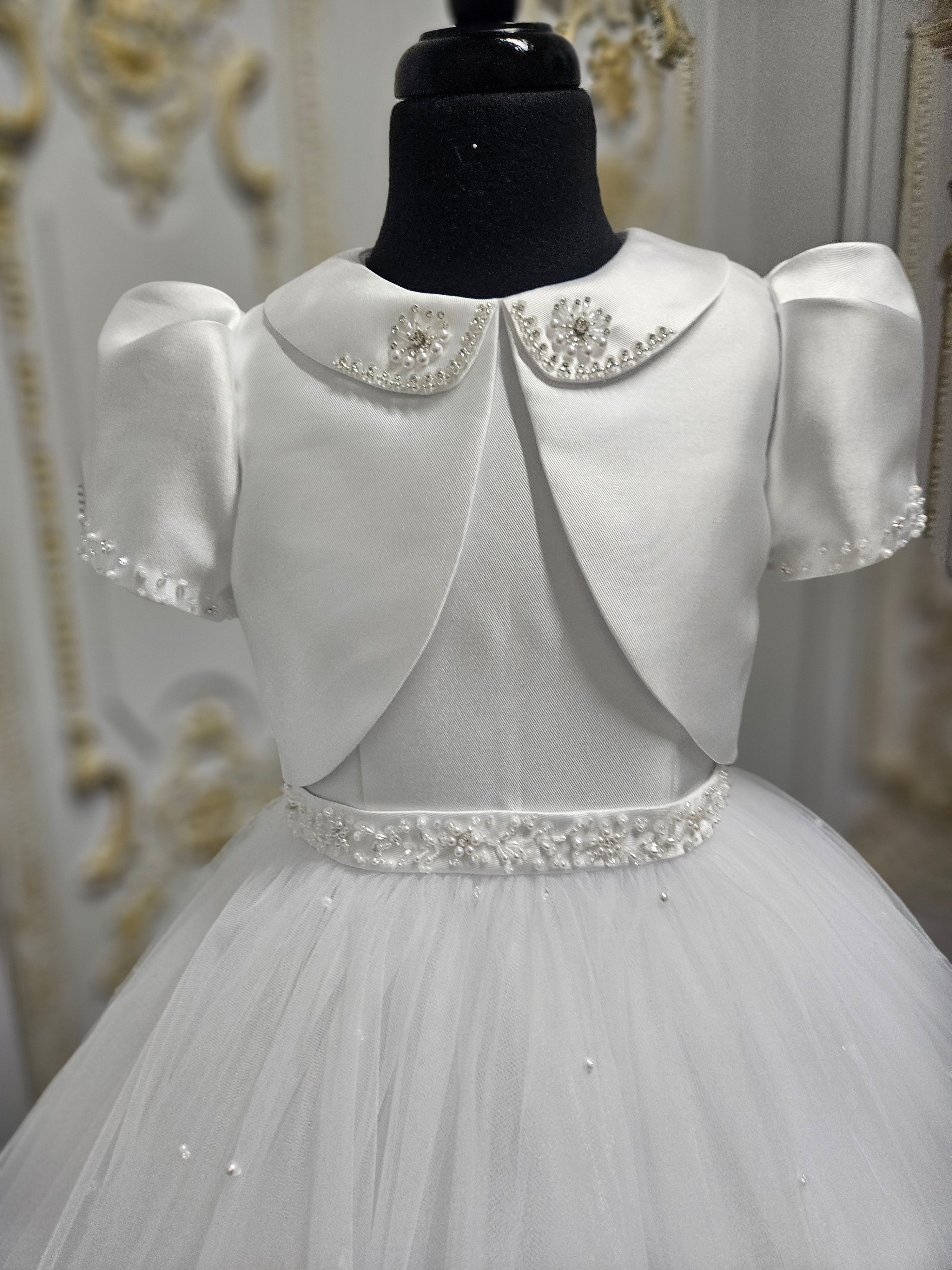 COMMUNION DRESS Isabella Girls White Communion Dress IS26380 EXCLUSIVE TO KINDLE