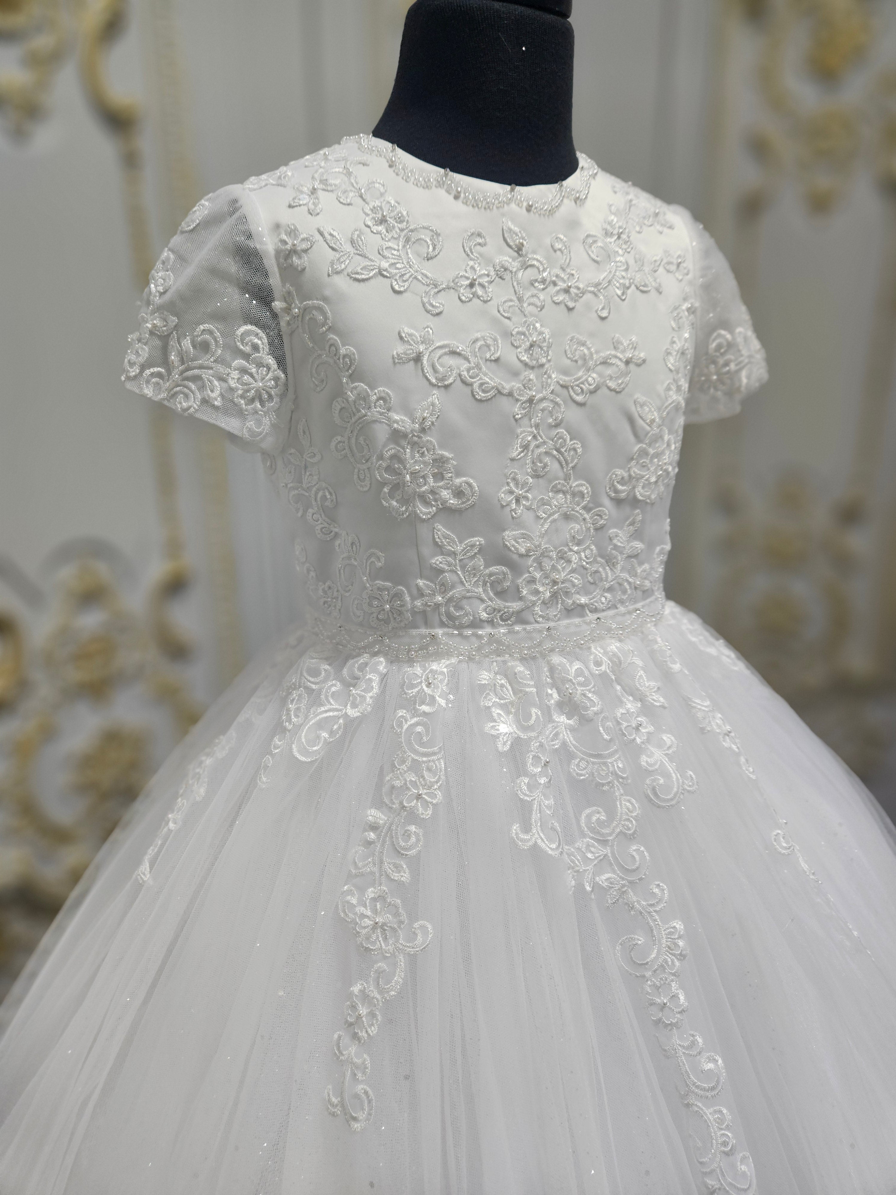 COMMUNION DRESS Isabella Girls White Communion Dress IS26388 EXCLUSIVE TO KINDLE