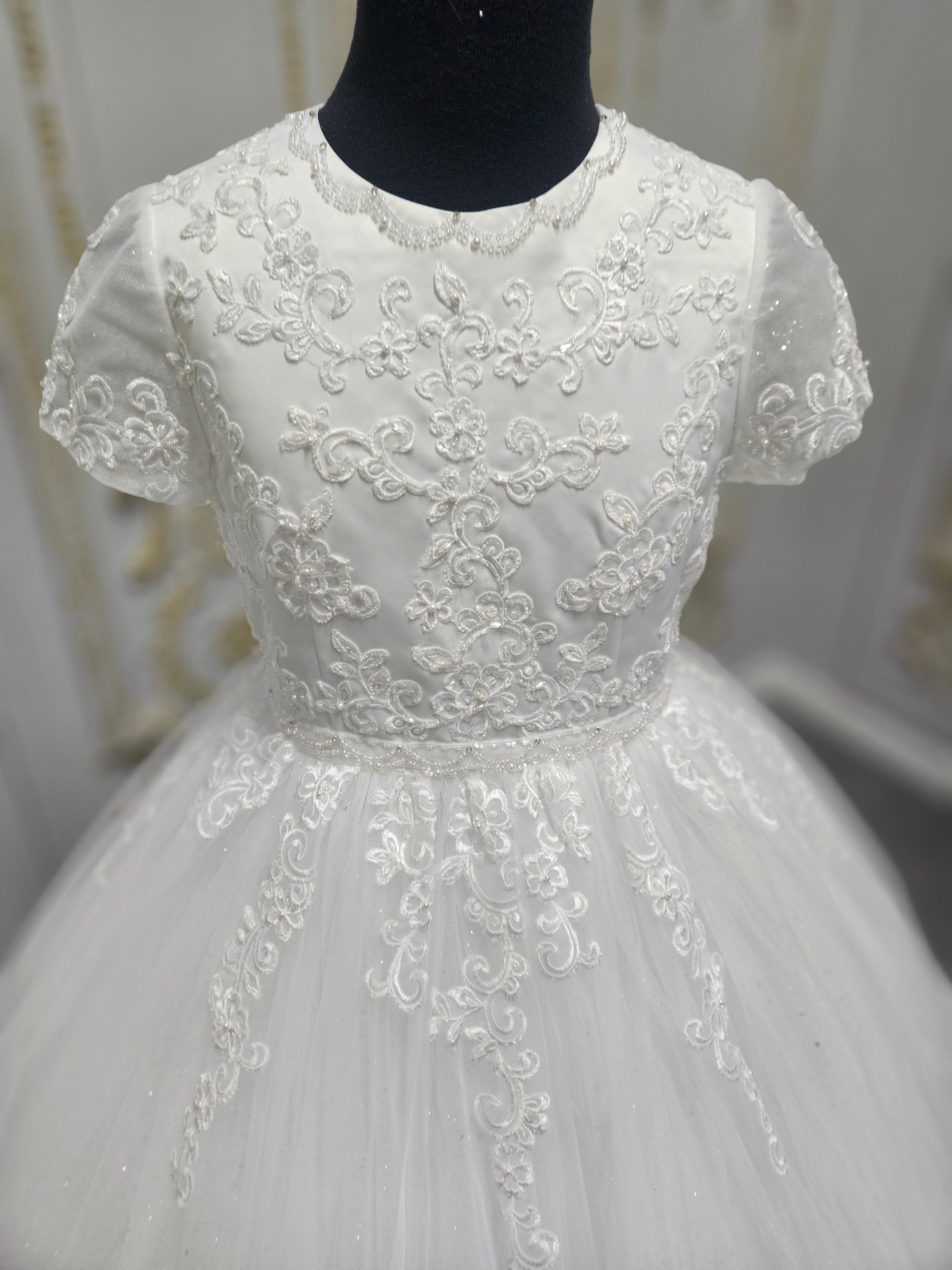 COMMUNION DRESS Isabella Girls White Communion Dress IS26388 EXCLUSIVE TO KINDLE