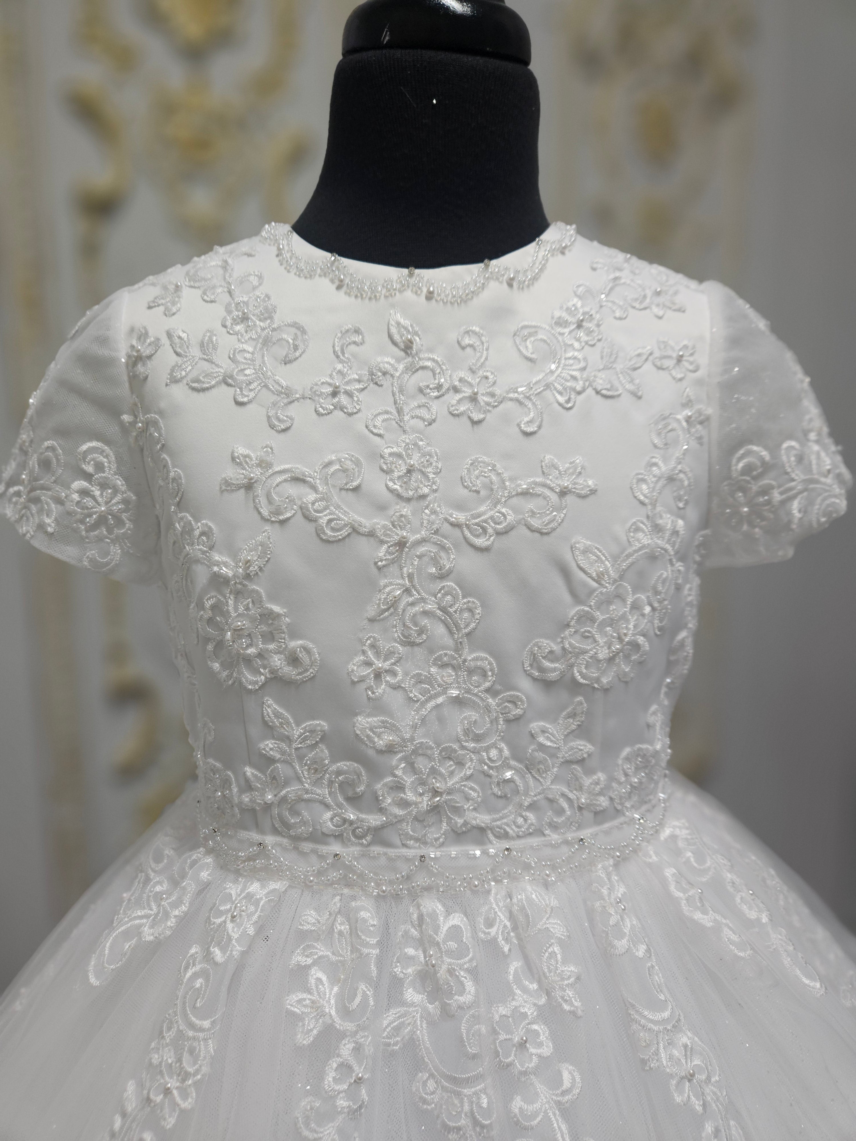 COMMUNION DRESS Isabella Girls White Communion Dress IS26388 EXCLUSIVE TO KINDLE