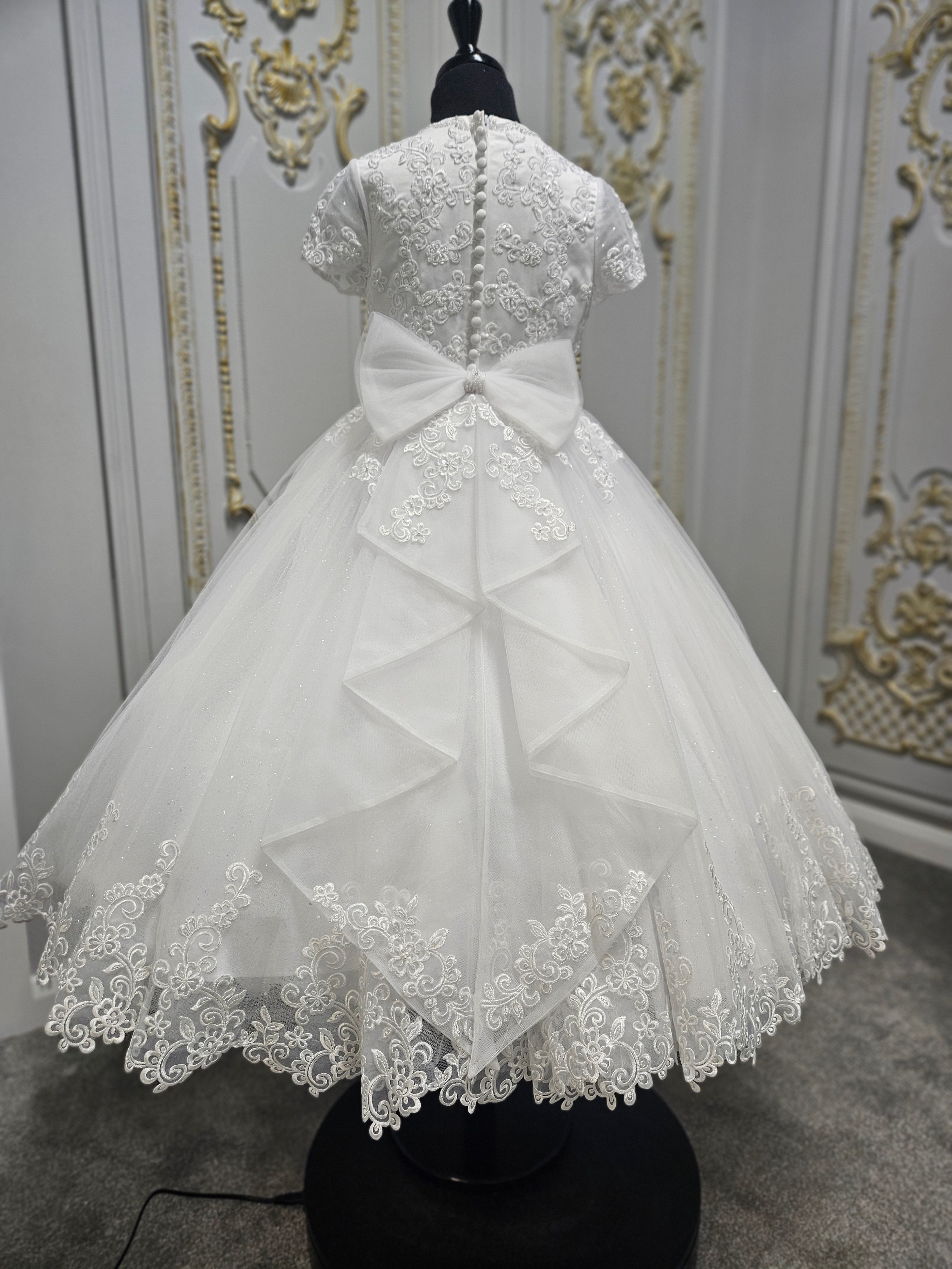COMMUNION DRESS Isabella Girls White Communion Dress IS26388 EXCLUSIVE TO KINDLE