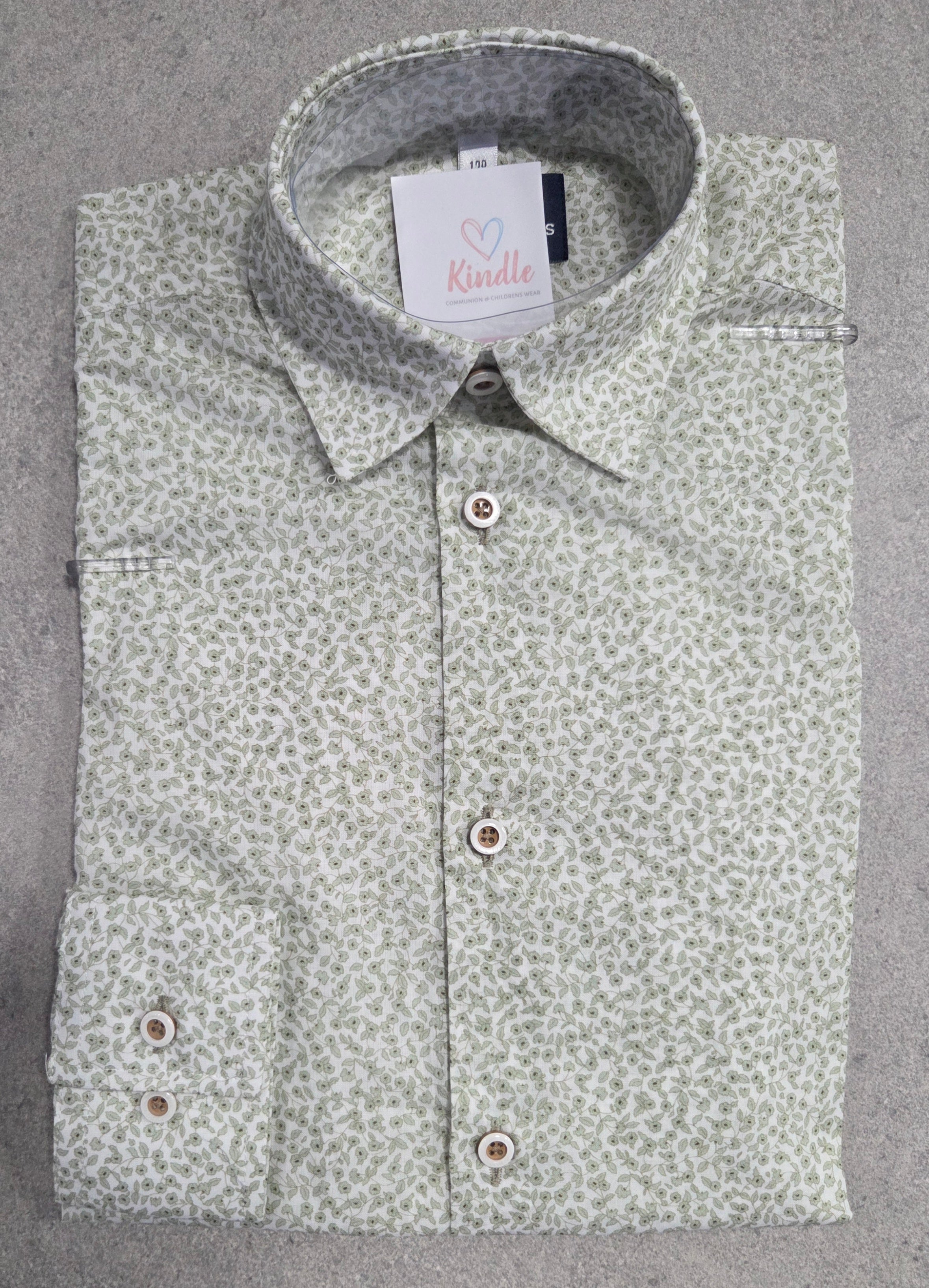 KINDLE PD Green Floral Shirt