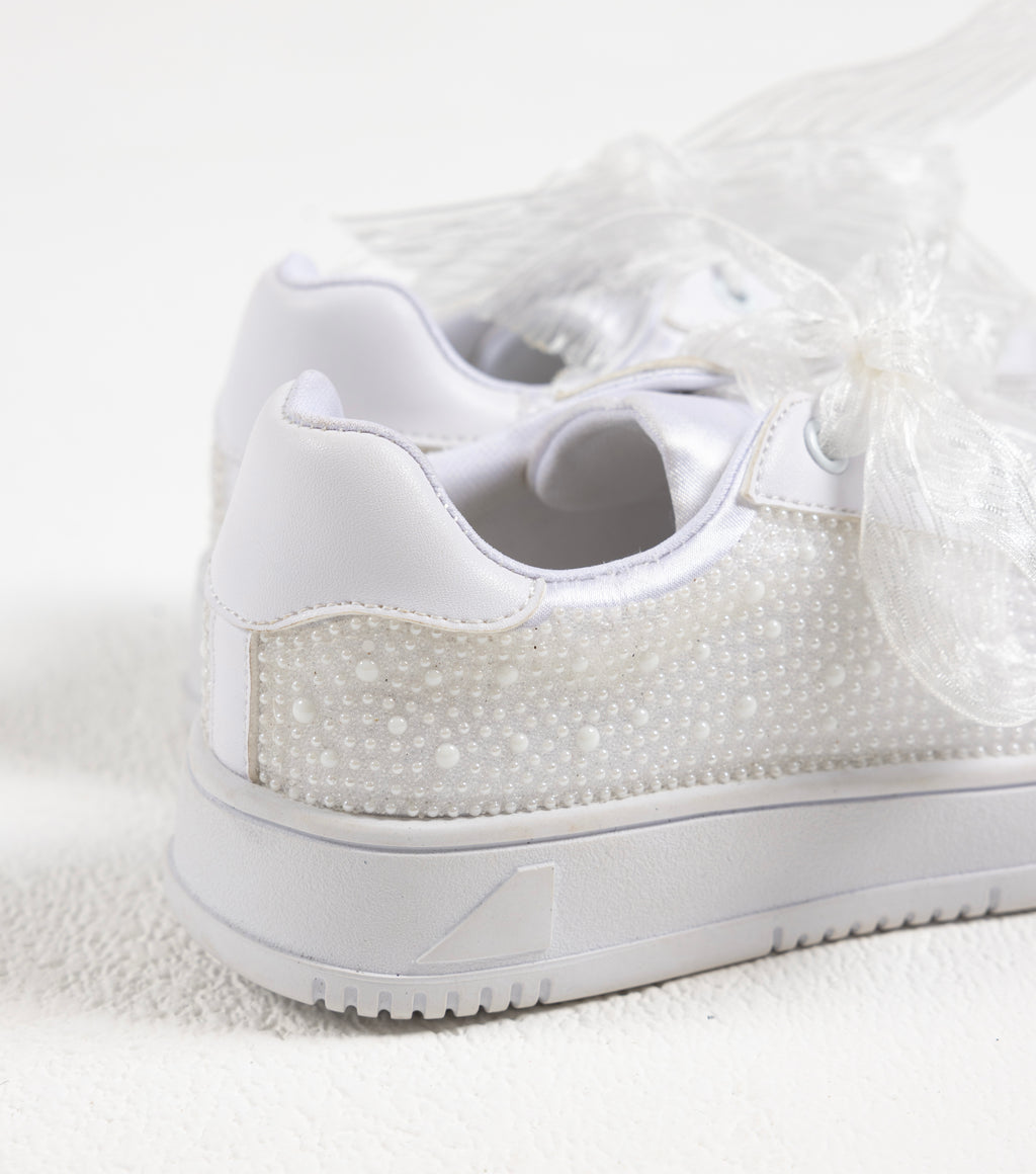 SALE SHOES Sweeties By Sweetie Pie Girls White Sneaker Shoes:- Diana Flats