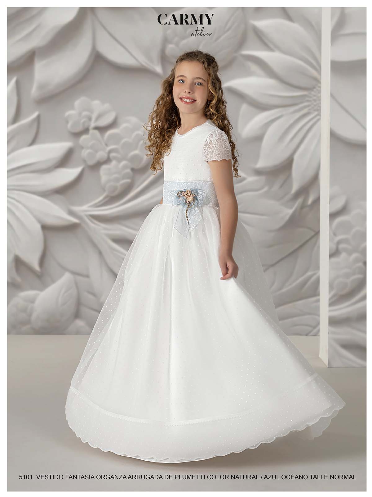 Carmy Girls Holy Communion Dress:- 5101 Ivory